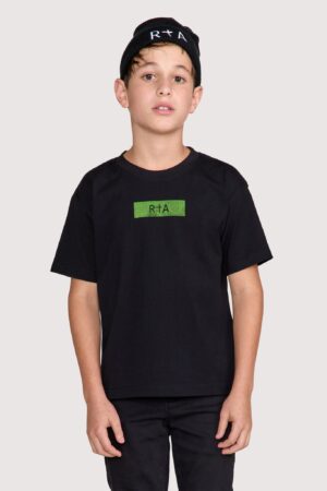 KIDS LAWSON SHORT SLEEVE TEE | BLACK BINARY LOGO