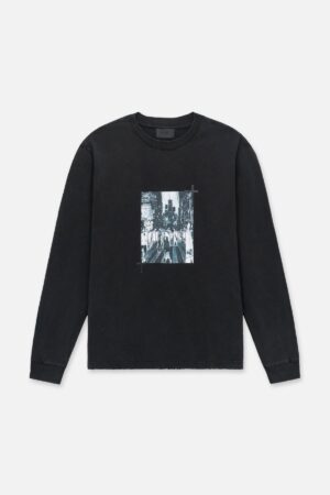 LAWRENCE LONG SLEEVE TEE | VINTAGE BLACK CCTV STREAM
